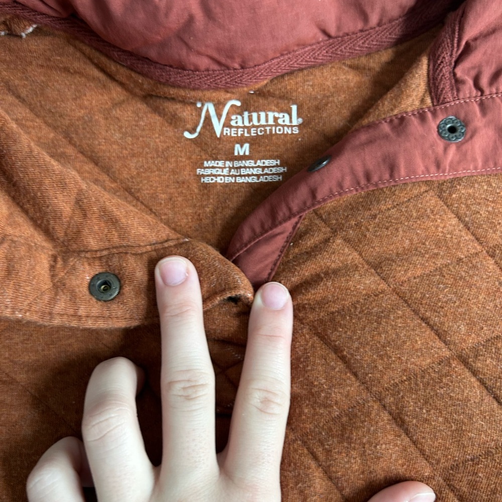 natural reflections quarter zip with buttons